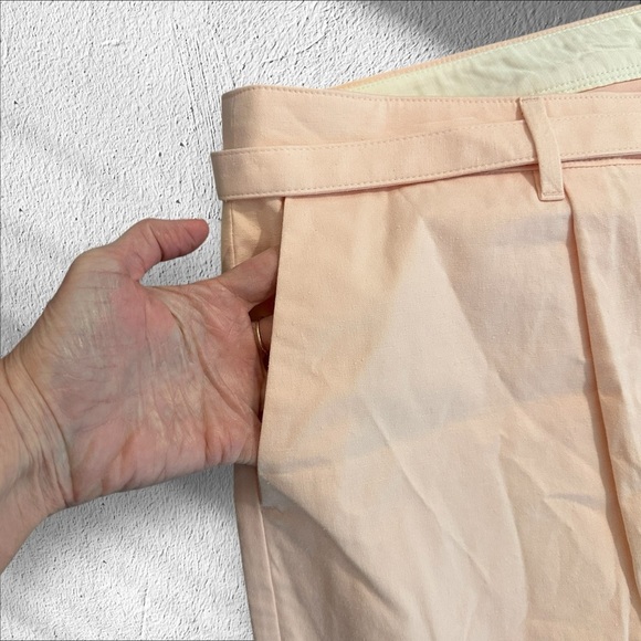 J Crew Pleated 9" trouser shorts cotton blend Size 22 Ladies Delicate Bloom NWT - Picture 8 of 11